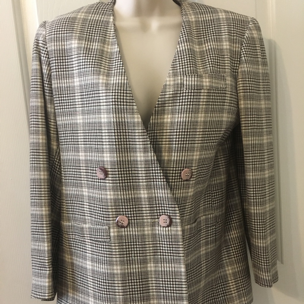 Vintage 90s Career Double Breasted Skirt Suit 2p